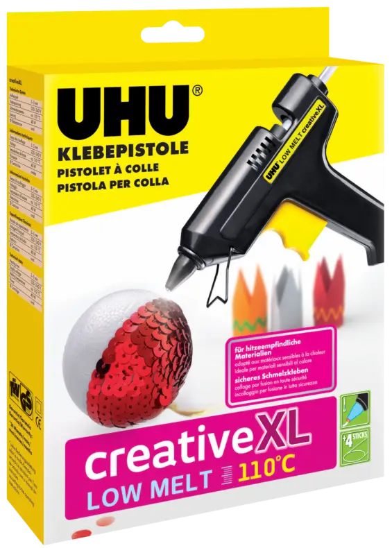 48615-UHU-Klebepistole-Low-Melt-110C-Creative-XL-4-Patronen-DE-FR-IT-PT-EN-300dpi-209x292mm-C-NR-14771