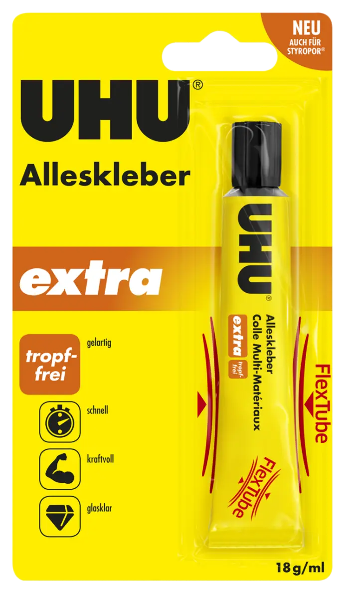 7001944-Article-pack-shot-front-straight-en-470-UHU-18G-ML-DE-APEXTRAFLEXTUBEBS18G-MLX10DE